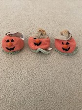Boo Buddies "Pumpkins" lot of 3 Pellet Stuffed from Russ Berrie Co.