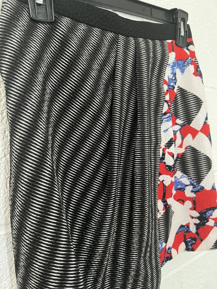 Peter Pilotto For Target  Floral Striped Faux Skort Skirt Wrap Asymmetrical Sz 2 - Image 3 of 4