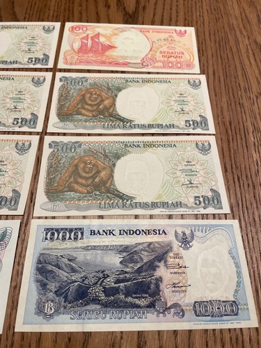 SCHÖN KNACKIGE BANKNOTEN INDONESIENS VON 1982-1999 - Bild 2 von 5