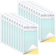 20 PCS Double-Part Server Books 1000 Orders Total Waitress Notepads