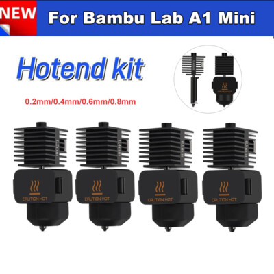 For Bambu Lab A1 Mini 3D Printer Hotend Extruder Nozzle Kit 0.2 0.4 0.6 0.8mm