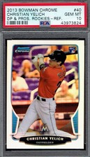 2013 Bowman Chrome Refractor 40 Christian Yelich RC. PSA 10 GEM MINT.  (4397-C).