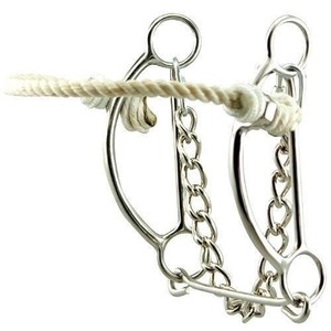 Coronet-NEW-Side-Pull-Hackamore-Trap-with-Rope-Noseband-Horse-Size