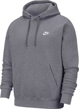 nike sportswear club fleece hoodie grey