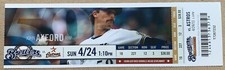 Milwaukee Brewers 4/24/11 MLB ticket stub vs Houston Astros- John Axford
