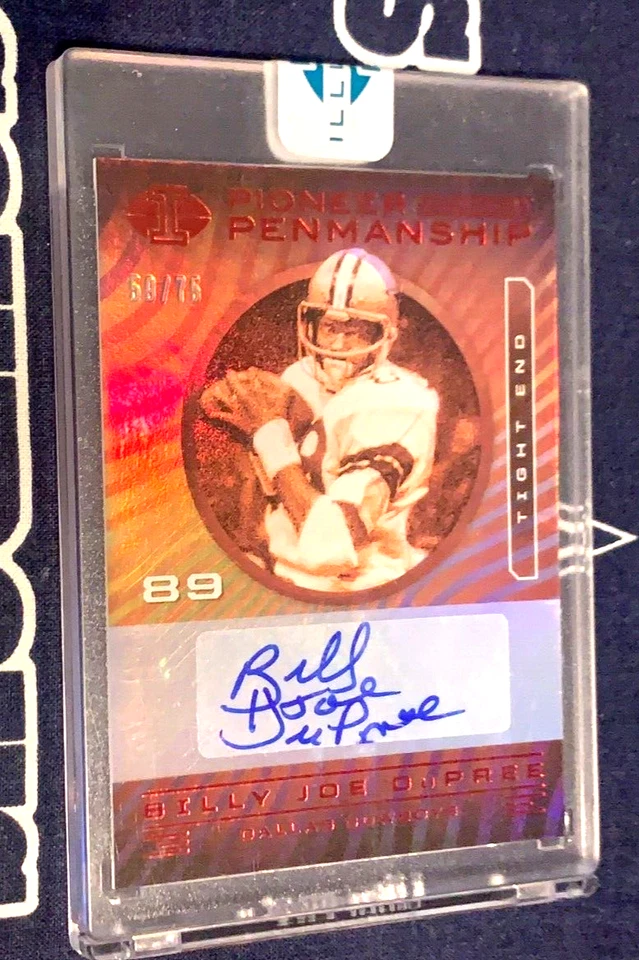 2020 Illusions RED Penmanship Dallas Cowboys BILLY JOE DuPREE Autograph AUTO /75 - Image 2 of 4