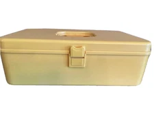 Vintage Wilson Wil-Hold Yellow Large Thread Caddy With Removable Tray