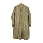 ALEKSANDR MANAMIS Long Coat Striped Coat Linen Cotton Metal Size 1