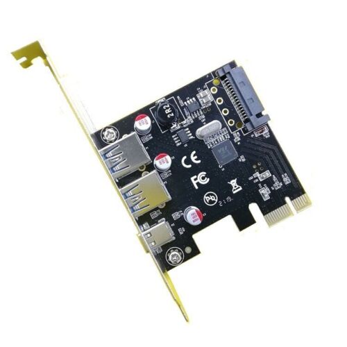 PCIE to USB 3.1 Type C & 2 Port USB 3.0 Type A PCI Express Adapter Card SATA 15P - Picture 2 of 9