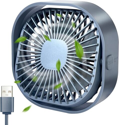 USB Desk Table Fan Personal Small Air Circulator Quiet Mini Portable Fan