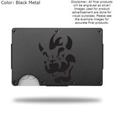 Custom "BOWSER" Laser Engraved Wallet - Pick A Wallet Color