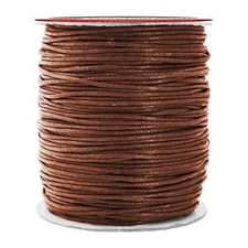2mm 109 Yards Brown Cotton Waxed Cord for Jewelry Making Bracelet Cord Waxed ...