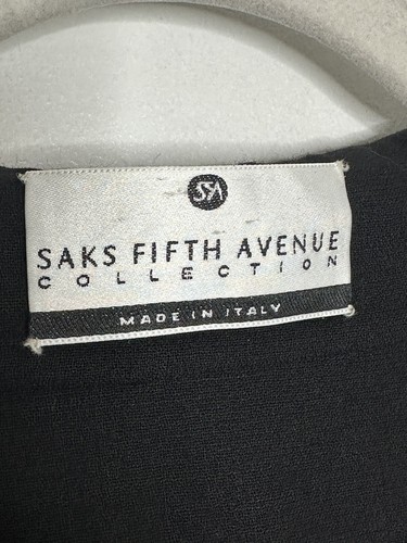 Saks Fifth Avenue Collection Italy 100% Wool Black Open Women’s Blazer One Size - Picture 3 of 6