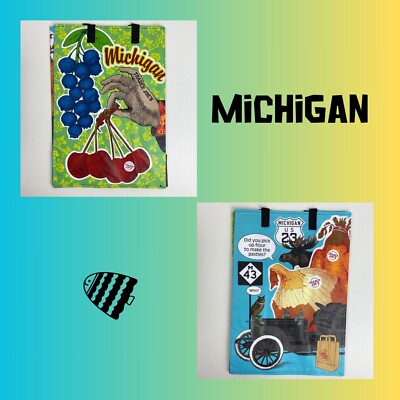 Trader Joes Re-useable Shopping Tote Gift Bag Michigan NEW