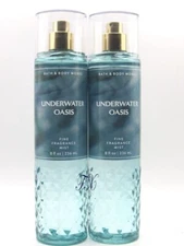 BATH & BODY WORKS UNDERWATER OASIS BODY MIST SPRAY 8 FL OZ (LOT OF 2 PCS)