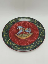 Certified International "Home For The Holidays" 10.5 Inch Dinner Plate - Horse