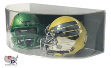 Curved ACRYLIC WALL MOUNT FOOTBALL Double Mini Helmet DISPLAY CASE GameDay
