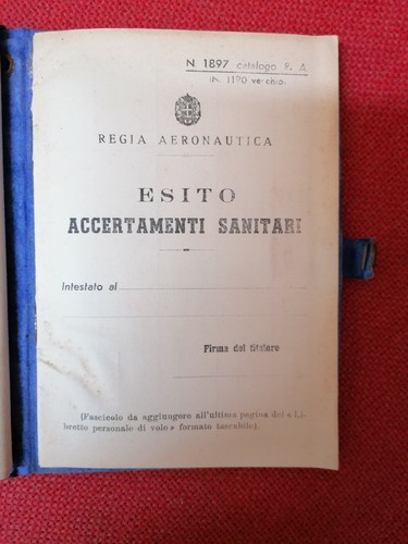 Regia Aeronautica - Libretto personale di volo - N.95 catalogo RA - 1940 INTONSO - Foto 3 di 4