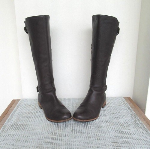 Bottes UGG Amberlee boucle 1921 expresso cuir marron bottes d'équitation hautes pointure 7