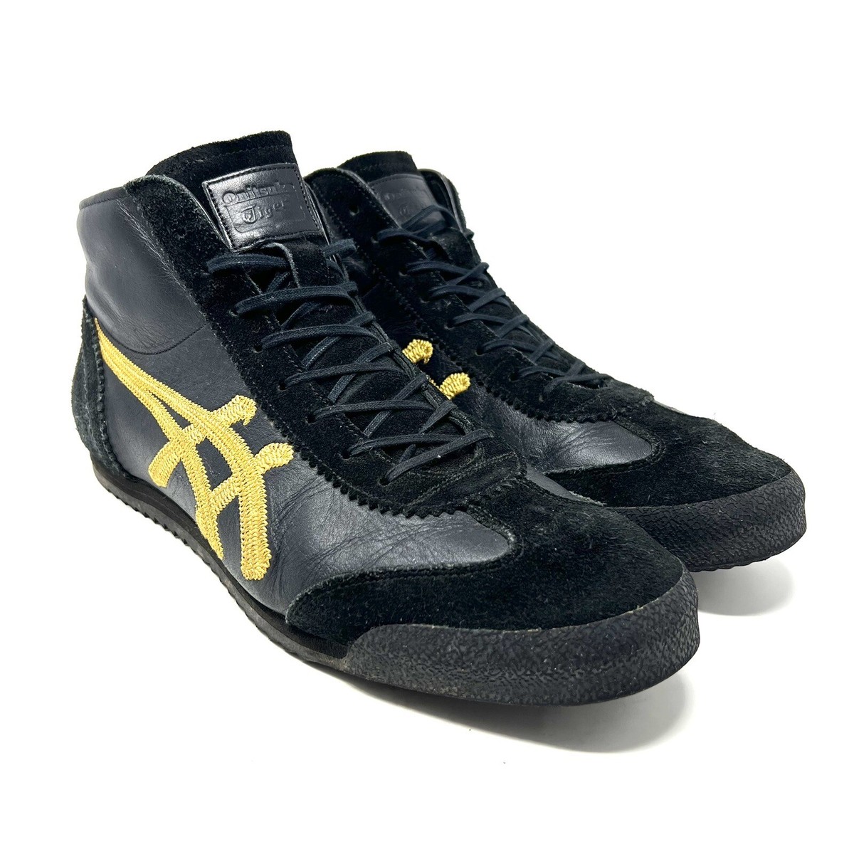 Asics Onitsuka Tiger Mens 9.5 Black Lace Up Shoes Made In Asics Onitsuka Tiger Mens 9.5 Black Lace Up Shoes Made In