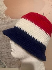 Women Patriot Red White And Blue Bucket Hat