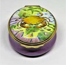 HALCYON DAYS ENAMEL BOX -TIFFANY & CO.- ZODIAC SIGNS -CANCER THE CRAB- ASTROLOGY