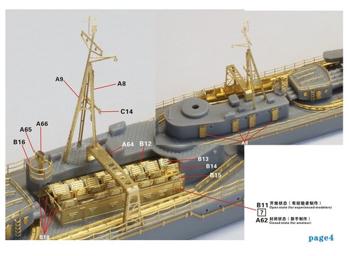 Fivestar 1/700 WWII IJN Destroyer Asashio Class (Early type) for Hasegawa FS710258 - Bild 5 von 6