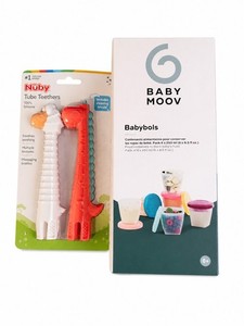 Babymoov Babybols Food Storage Containers 6 Pack 250ml + Nuby Silicone Tube...