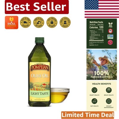 Light Taste Olive Oil, Cold Pressed, 32 Fl Oz   Perfect for High Heat Cooking