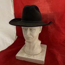 Resistol Cowboy Hat 7 1/4 Black Worn Texas Ranch Hat Western Cattleman 65