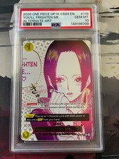 You'll Frighten Me... (Alternate Art) OP14-118 The Azure Sea's Seven Foil PSA 10