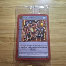 Native Release Event Medal MetaZoo 1st Edition Promo Card. NM/MINT Sealed