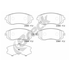 Satz Bremsbeläge Bremsklötze vorne für Subaru BRZ ZC6 Forester SG SH SJ | 241