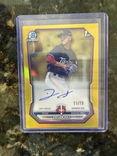 2026 Bowman Chrome 1st Dasan Hill Auto True Yellow Refractor #11/75 Twins