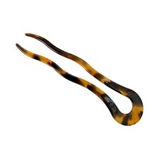 Twist Hair Clip Acetate Large Wavy U-Shaped Hairpin Tortoise Chignon Pin