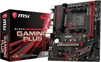 (Factory Refurbished) MSI B450M GAMING PLUS AM4 AMD DDR4 Micro ATX Motherboard