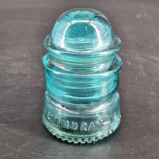 Vintage Hemingray # 12 Glass Insulator Aqua B...
