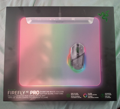 RAZER Firefly V2 Pro gaming mouse mat, Phantom White Edition, NEW