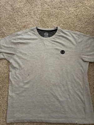 Element Men's Gray Solid Logo Crew Neck Short Sleeve T-Shirt Size L