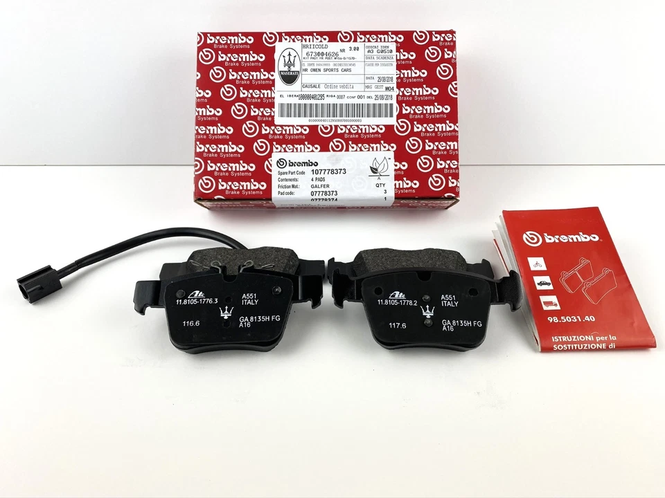 Juego de pastillas de freno trasero Maserati Ghibli Base - Original Foto 3 de 4