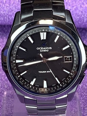 Casio Oceanus OCW-S100B-1AJF Black Titanium Radio Solar Watch Box Extra Links