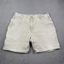 Carhartt Shorts Mens 40 Desert Tan B26 DES Canvas Duck Workwear Carpenter