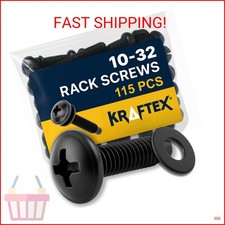 10-32 Rack Screws 115-Pack - Versatile Server Rack Accessories for Network Cabin