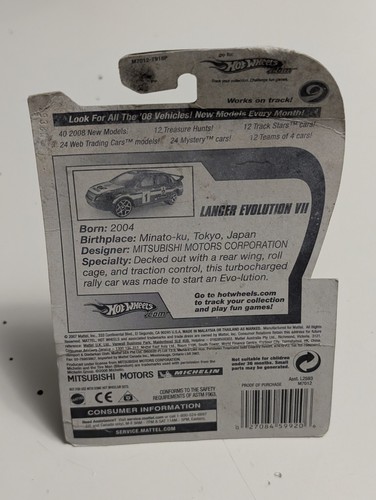 Hot Wheels Track Stars 10 of 12 Lancer Evolution VII 110/196 Red - Picture 5 of 9