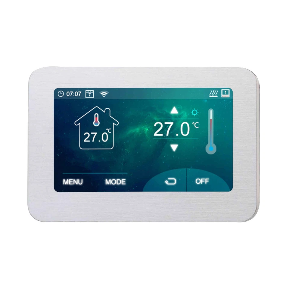 Wlan Raum Thermostat 7" Touch-Display Smart Regler elekto Fußbodenheizung Sensor