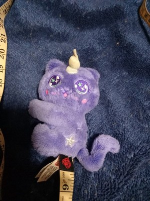 Offizielles Smiggle Hug-a-Buds lila Caticorn Plüschtier - 6 Zoll himmlische Katze Stofftier