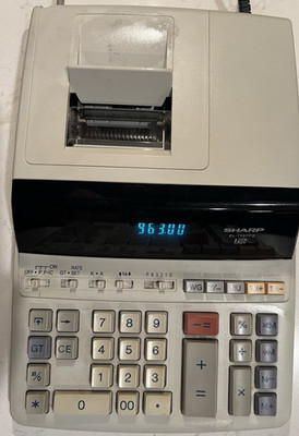 Vintage Sharp EL-1197PII 12 Digit 2-Color Electronic Printer Calculator w/Bag