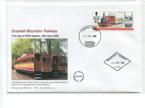 Isle of Man Railway cover, 2006, First day Snaefell Mountain Railway season