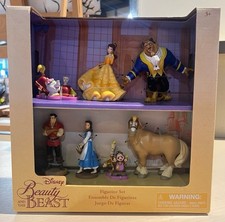 Disney Parks Bella Bestia Bella Gaston Lumiere 7 piezas Figura Figura Juego NUEVO