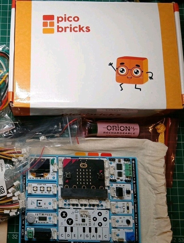 Picobricks Microbit V2 First Invention Kit working. like raspberry pi, Arduino.